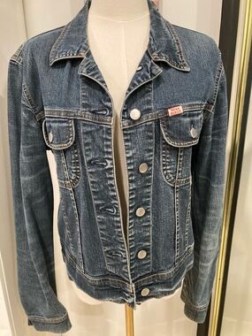 Miss Sixty Distressed Made In Italy Style Ross Dark Blue Denim Jacket